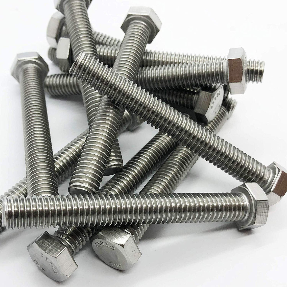 1/4" x 3" - 20. 304-STAINLESS STEEL - HEX HEAD BOLT - 304 GRADE. General Purpose - Hurricane Bolt (50)