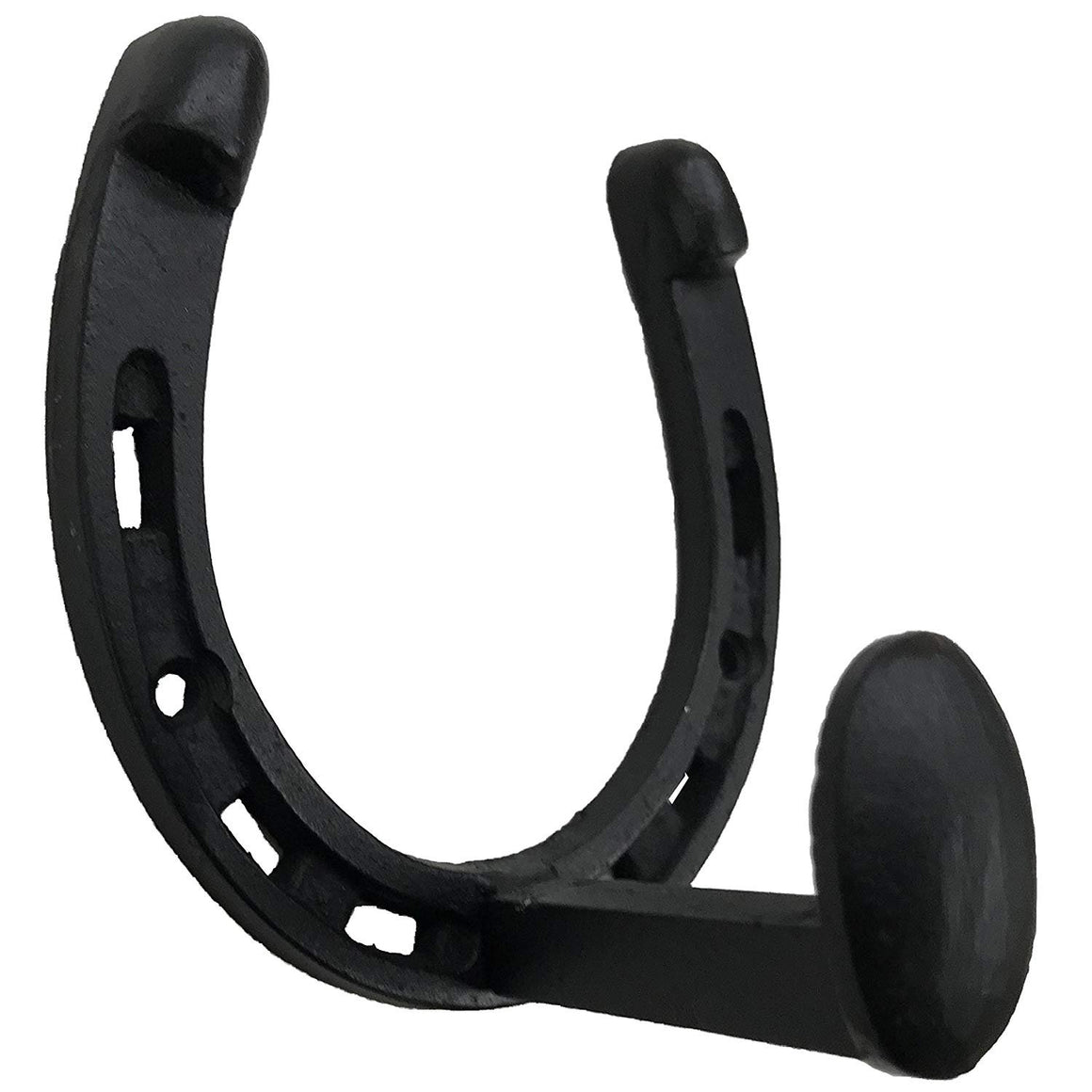 (4) 3.5" - Horseshoe - BB-357 - For coats, bags, etc - Black Finish For interior & Exterior Designing Wrought Iron Coat Hook