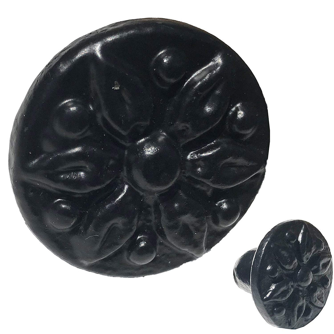 1.5" - Flower Top - DS-80 - Cabinet Knob Handle - For Gate, Drawer, Cabinet, Dresser - Black Finish For interior & Exterior Designing (1)