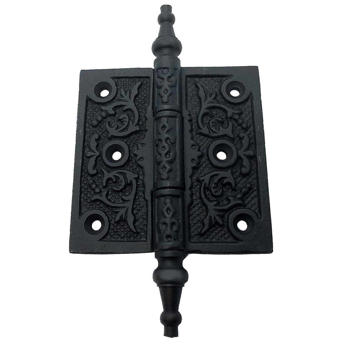 6" - Ornate Iron Victorian Hinges - HG-101 - Iron Hinge - Antique Style Iron Hinge for Doors, Gates, cabinets, barn Door Hinges (4)