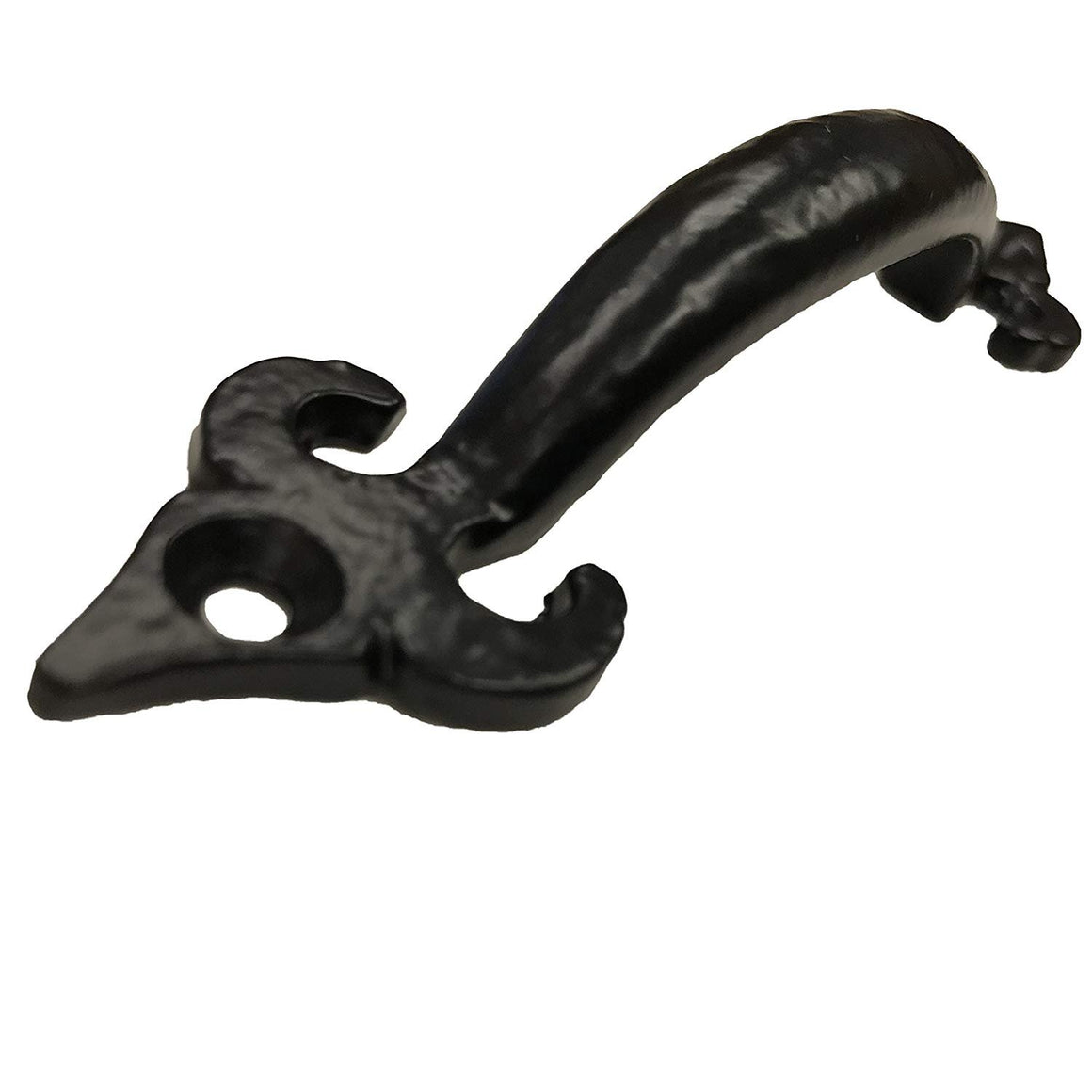 4.5" - Fleur di lis - BB-102 - Cabinet Knob Handle - For Gate, Drawer, Cabinet, Dresser - Black Finish For interior & Exterior Designing - BB-102 (4)