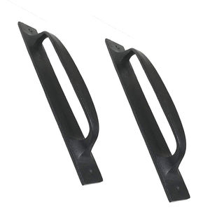 (2) 11" Flat Iron Handles - DS-01 For Gate, Garage, Closet, Cabinet, Sliding Barn & Shed Doors - In Vintage Black Wrought Iron Finish For interior & Exterior Designing - (2) Handles