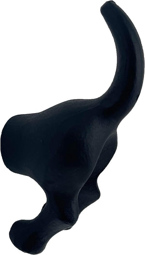 ANTIQUE HARDWARE DEPOT – 3.5” Dog Tail Handle - Animal Farmhouse Style Cabinet Pull – 3.5 in Rustic Black Iron Vintage Dresser & Door Knob Handle- Includes All mounting Hardware – KB125- Qty
