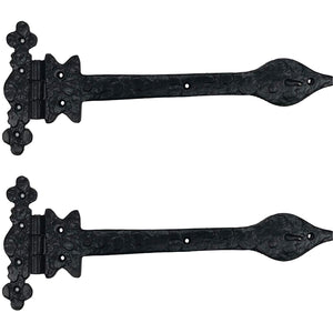 12" RVE-104 - Candle Spear Head Decorative Strap - Antique Style Iron Strap for doors, gates, cabinets, barn door straps. - RVE-104 (10)