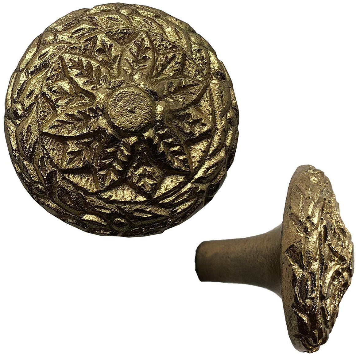 1.75"- Decorative Ornate Flower Knob - KB-122 - Antique Style Cabinet Knob Handle - For Gate, Drawer, Cabinet, Dresser - For interior & Exterior Designing (4)