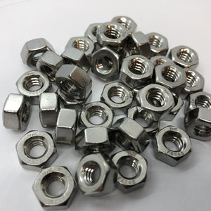 1/2"-13 - Stainless Steel Nylon Insert Lock Nut - Hex Nut Nylon & Stainless Thread - for 1/2 in Bolts - Quality locknuts by BRAUNY BOY HARDWARE (10)