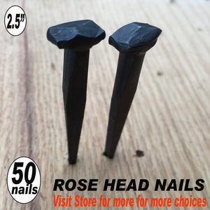 2.5" Wrought Head-Rose Head Nail (50)