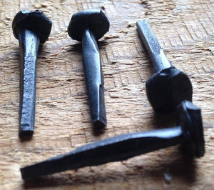 5 lb Box of 5/8" Steel Decorative Wrought Head Nails with Black Oxide Finish. (Small, black)