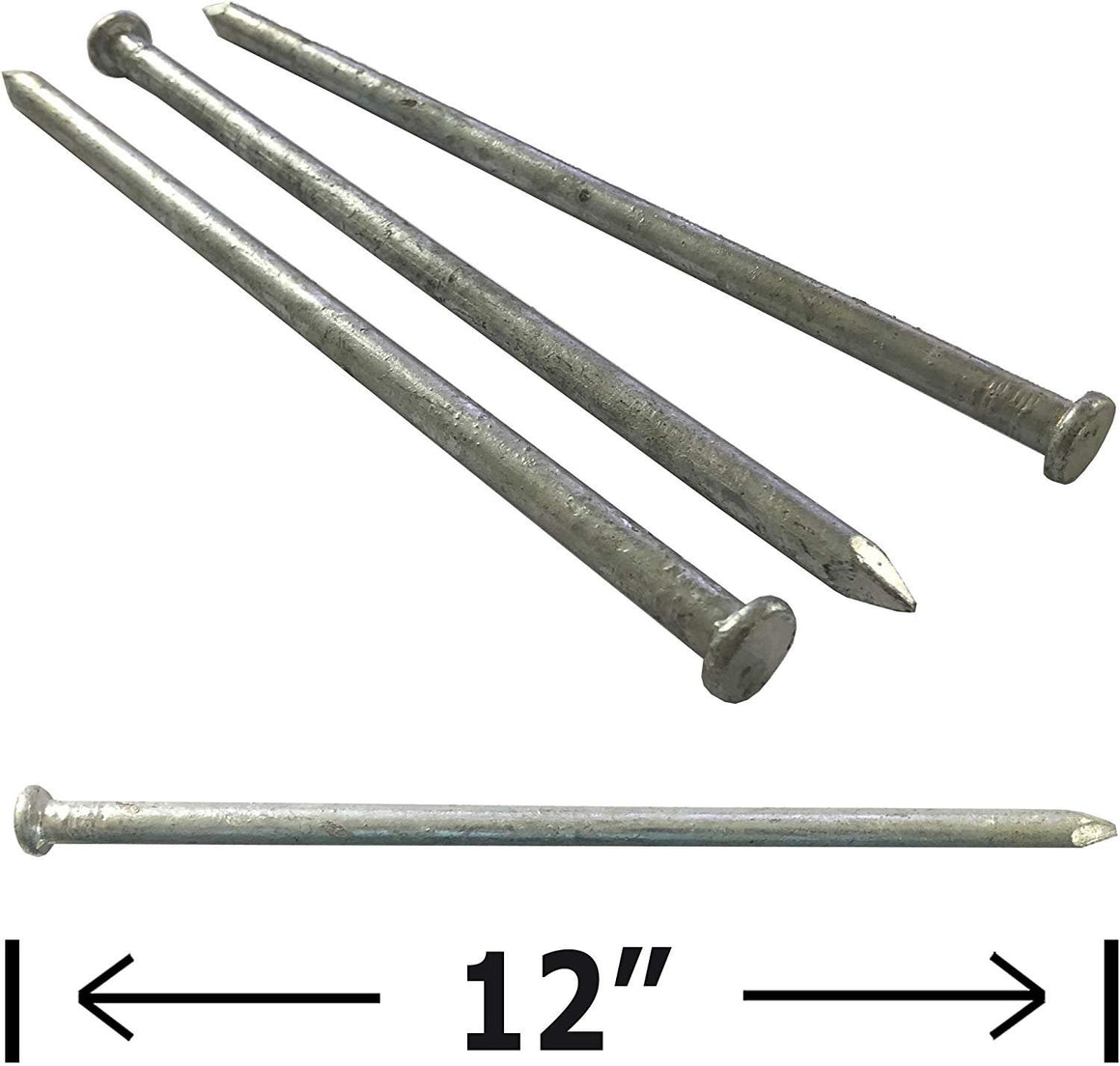 120d - Galvanized Spike nail - Outdoor rust resistant nail, great for landscaping ties (5)