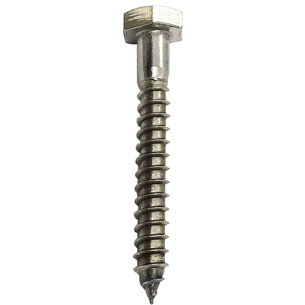 3/8" X 3" - 304 Grade Stainless Steel lag Screws, Hex Head Fasteners, Stainless Steel Screws