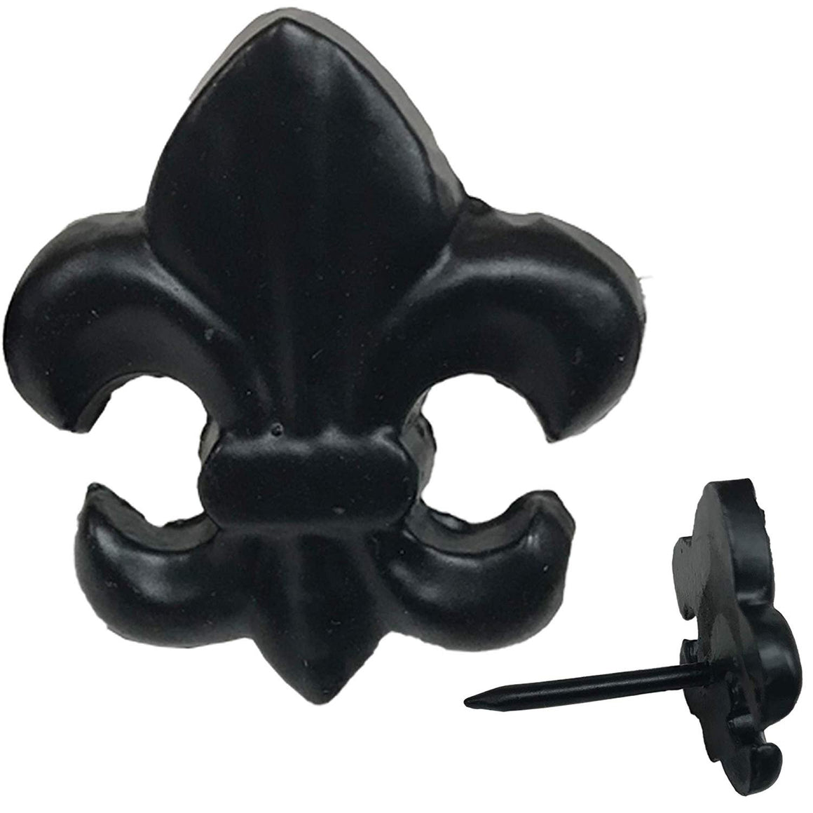 1.8" - Fleur DI LIS Nail - Hand Forged Clavos Nail - Black. Authentic Looking Decorative Nail. (1)