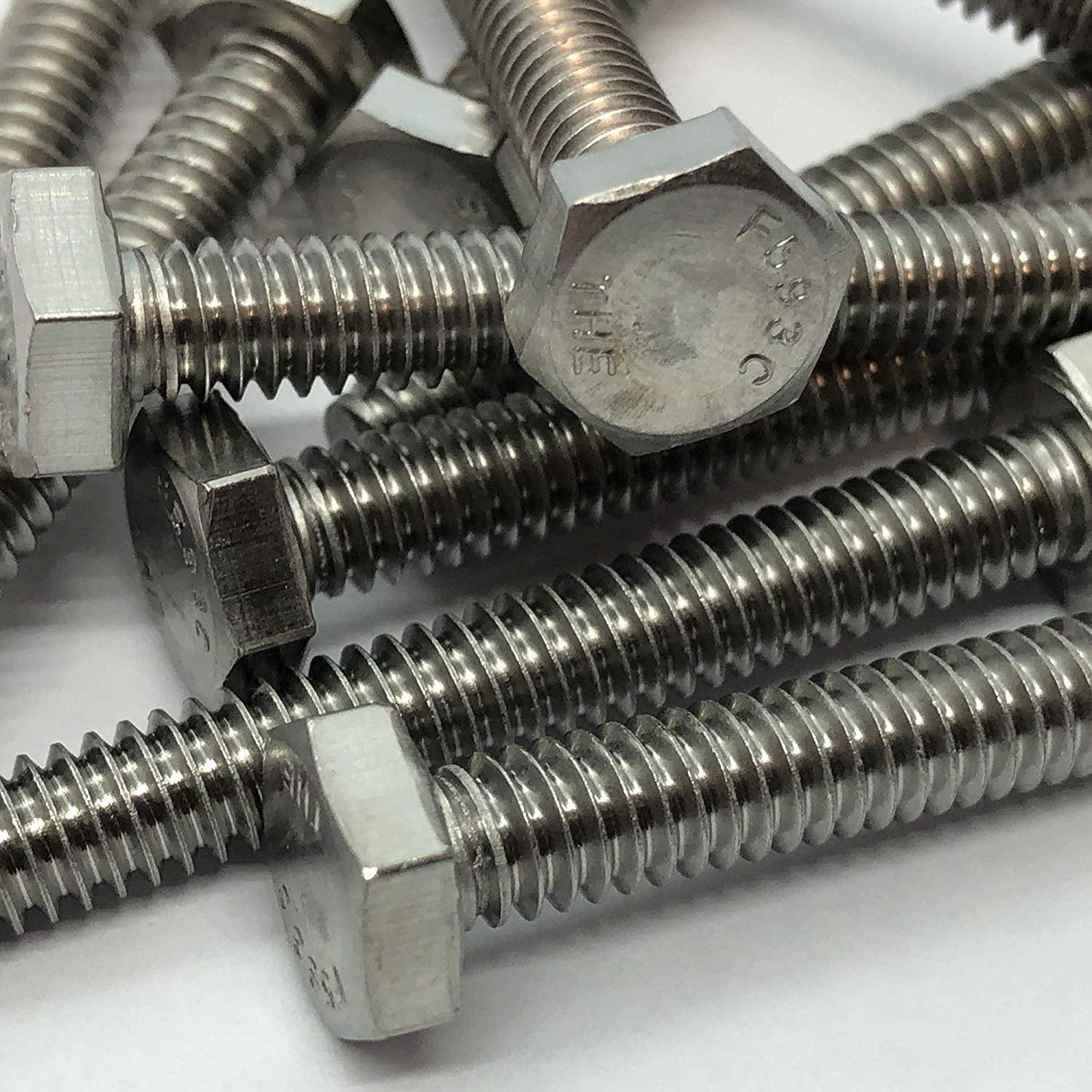 M8 x 25mm - 1.25 Pitch - 304 Stainless Steel Bolt - A2-70, Full