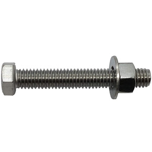 3/8" -16 x 4". 304-STAINLESS Steel Bolts, Nuts & WASHERS - 18-8 HEX Head Bolt - 304 Grade. General Purpose - Bolts + Nuts + Washers